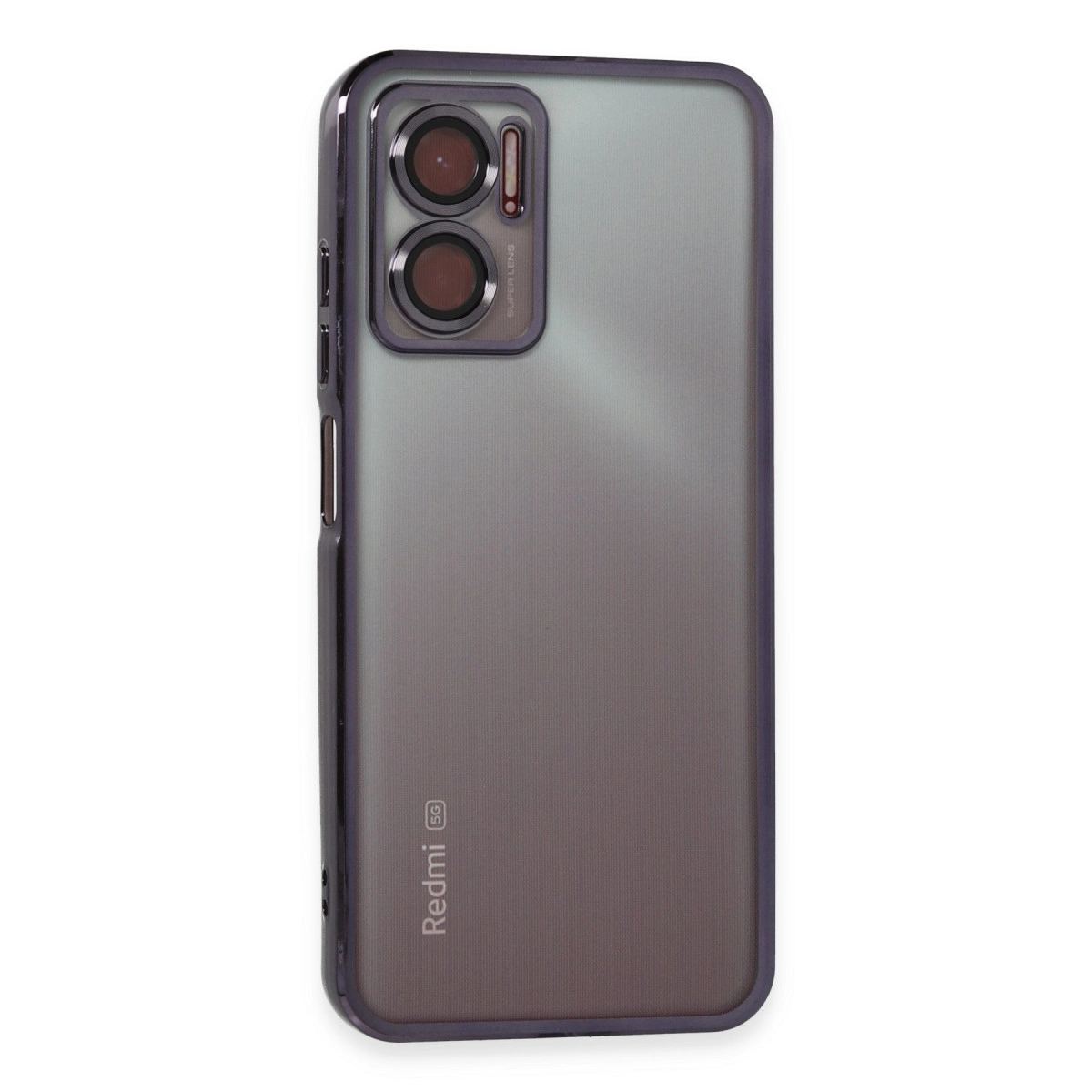 Xiaomi Redmi 10 5g Kılıf Razer Lensli Silikon - Mor