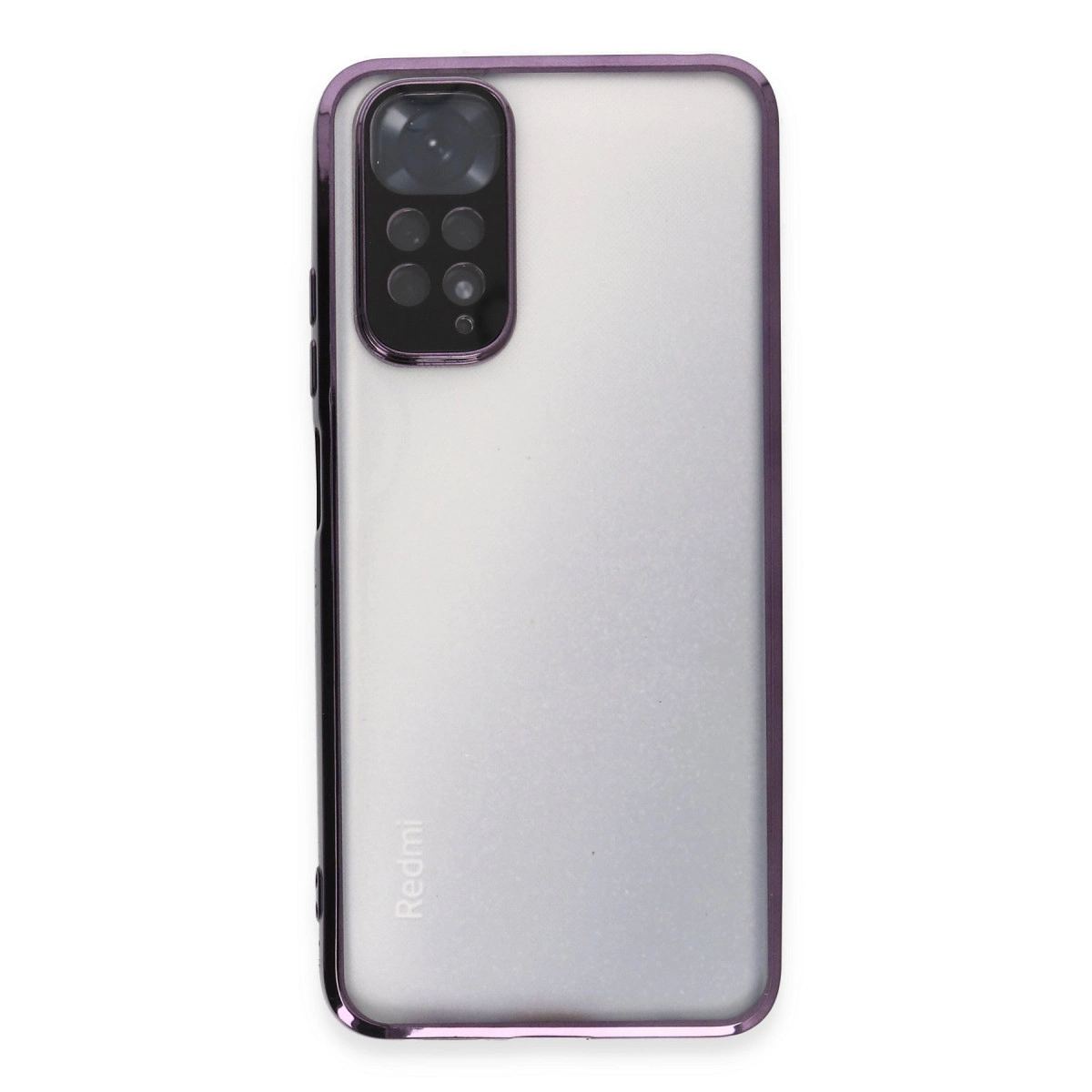 Xiaomi Redmi Note 11 Kılıf Razer Lensli Silikon - Mor