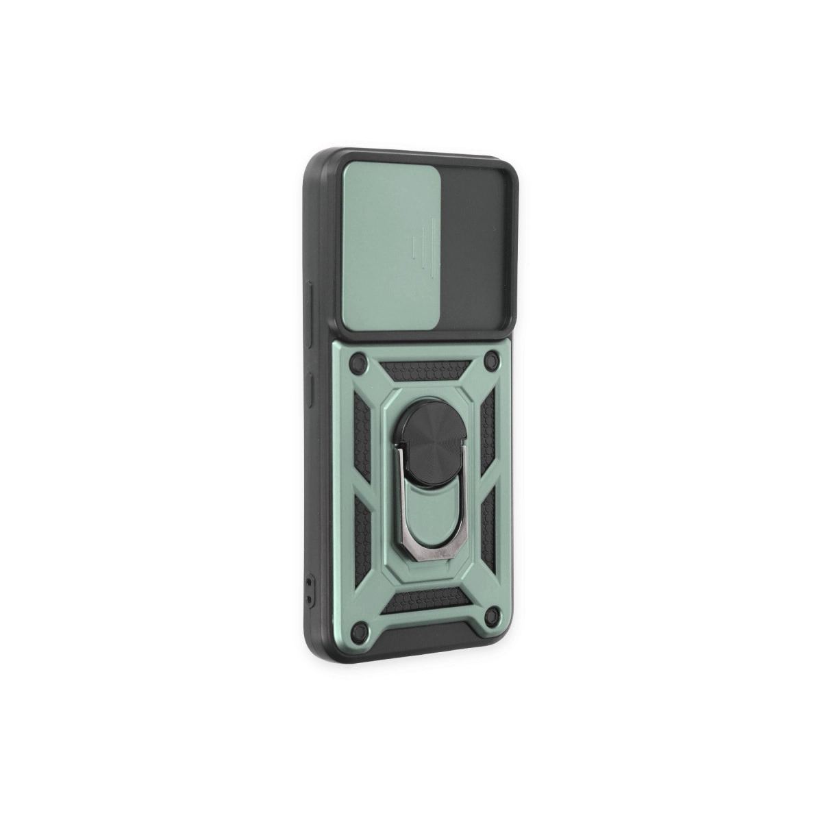 Samsung Galaxy S24 Kılıf Pars Lens Yüzüklü Silikon - Yeşil