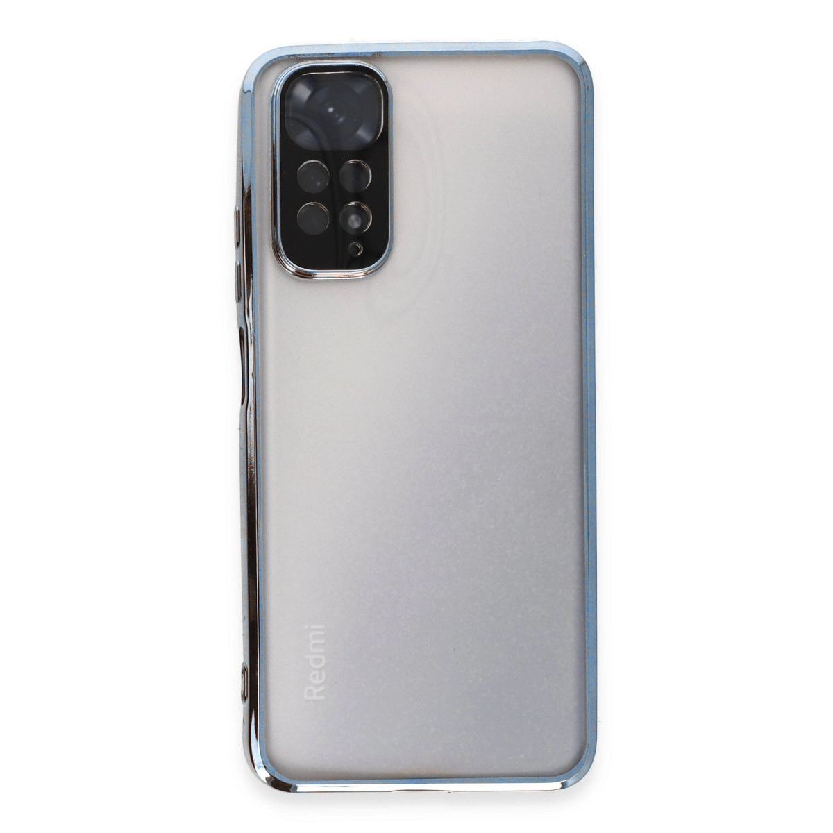 Xiaomi Redmi Note 11 Kılıf Razer Lensli Silikon - Açık Mavi
