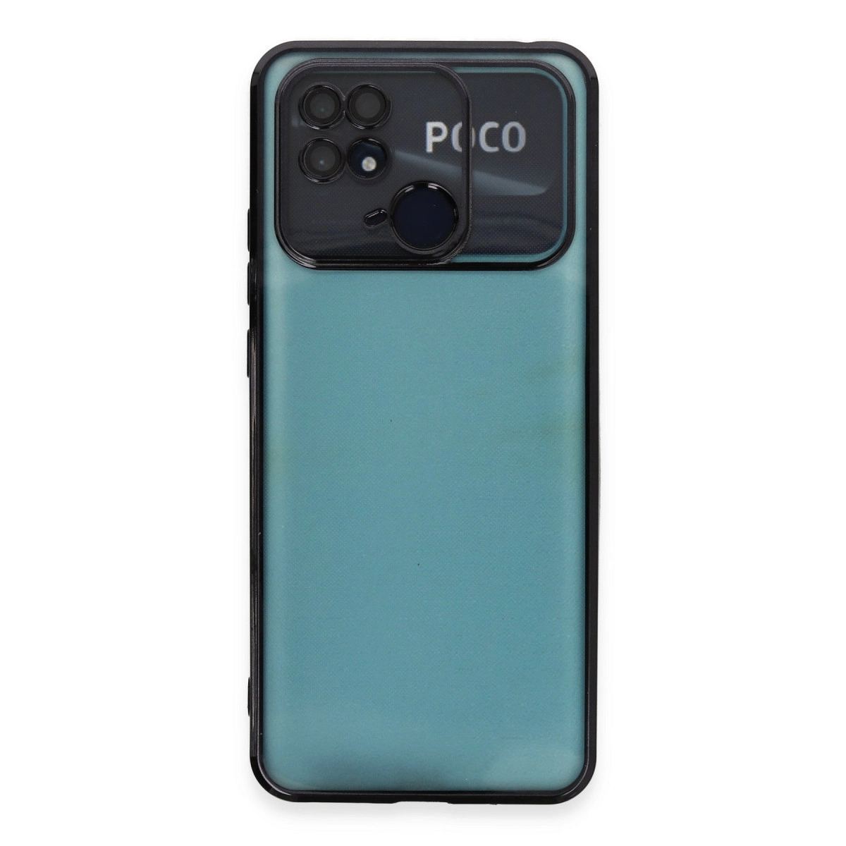 Xiaomi Redmi 10c Kılıf Razer Lensli Silikon - Siyah