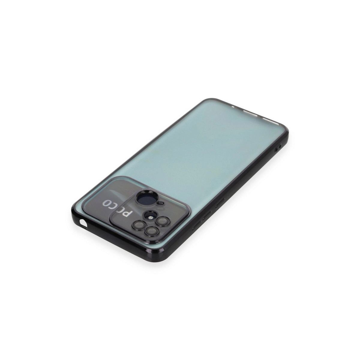 Xiaomi Redmi 10c Kılıf Razer Lensli Silikon - Siyah