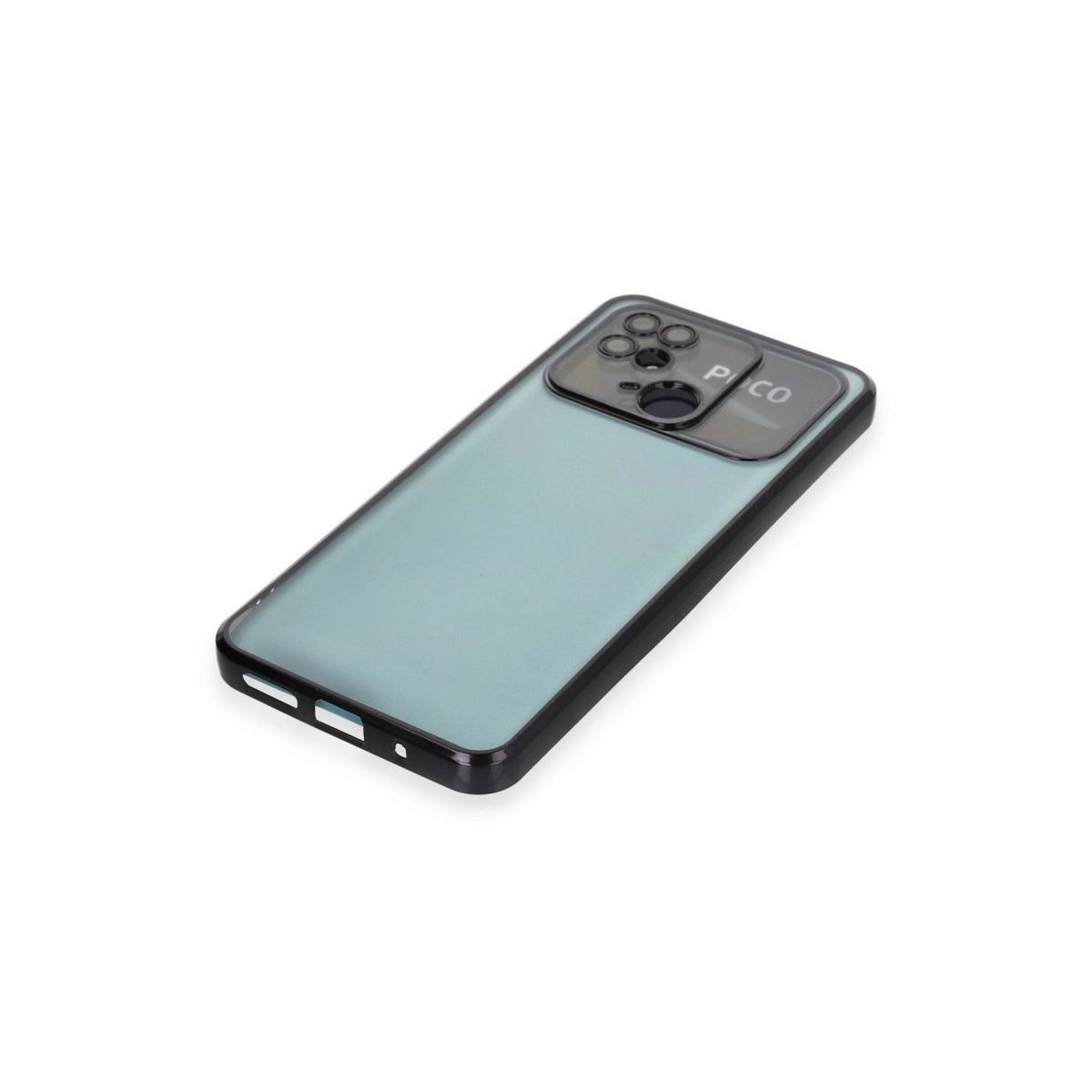 Xiaomi Redmi 10c Kılıf Razer Lensli Silikon - Siyah