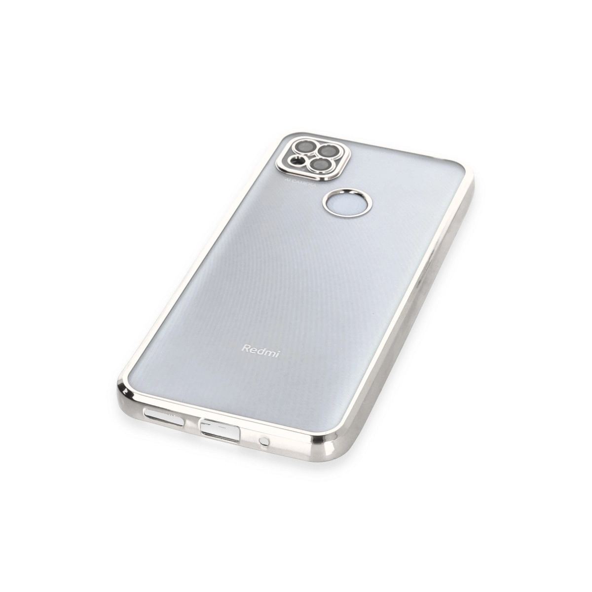 Xiaomi Redmi 9c Kılıf Razer Lensli Silikon - Gümüş
