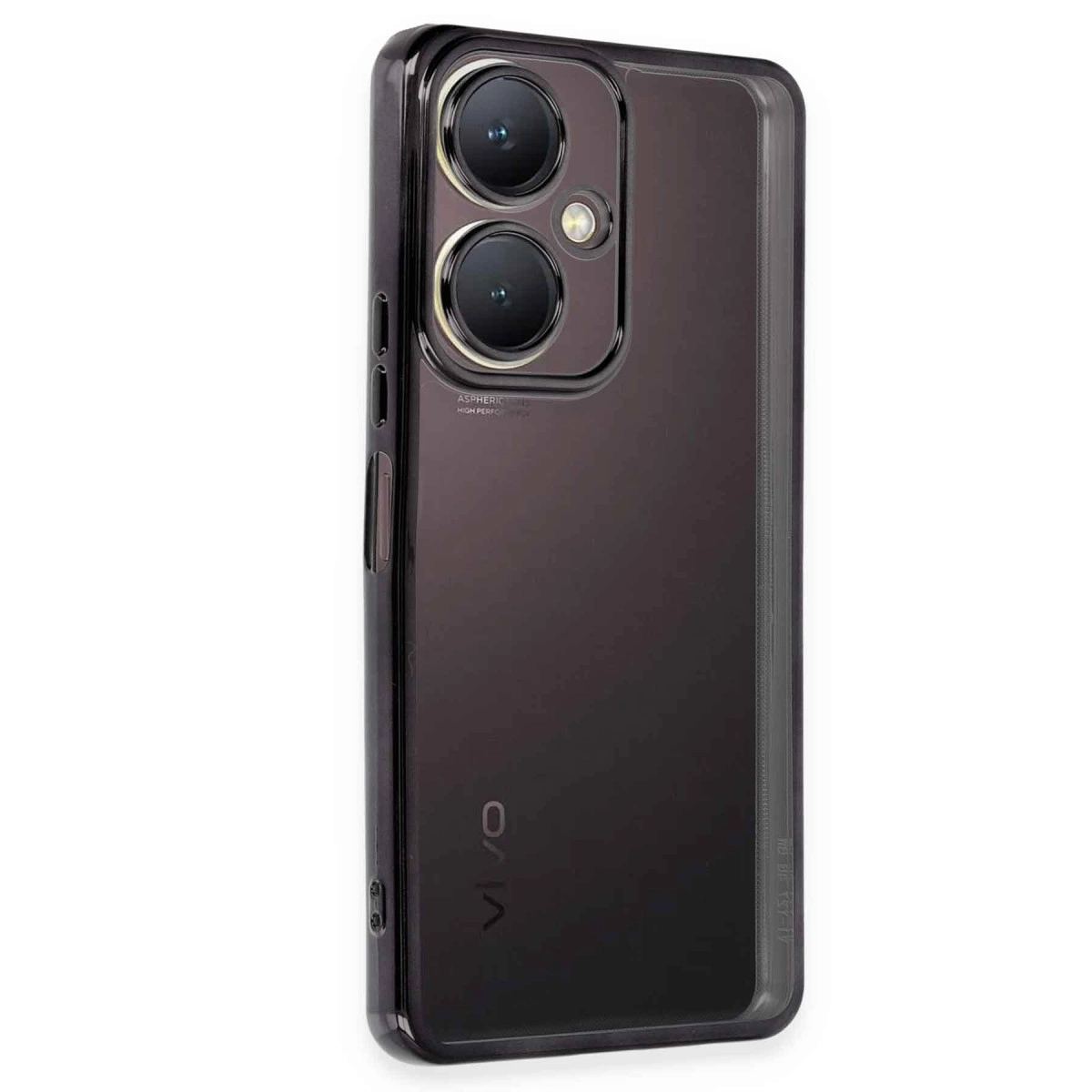 Vivo Y27 Kılıf Razer Lensli Silikon - Siyah