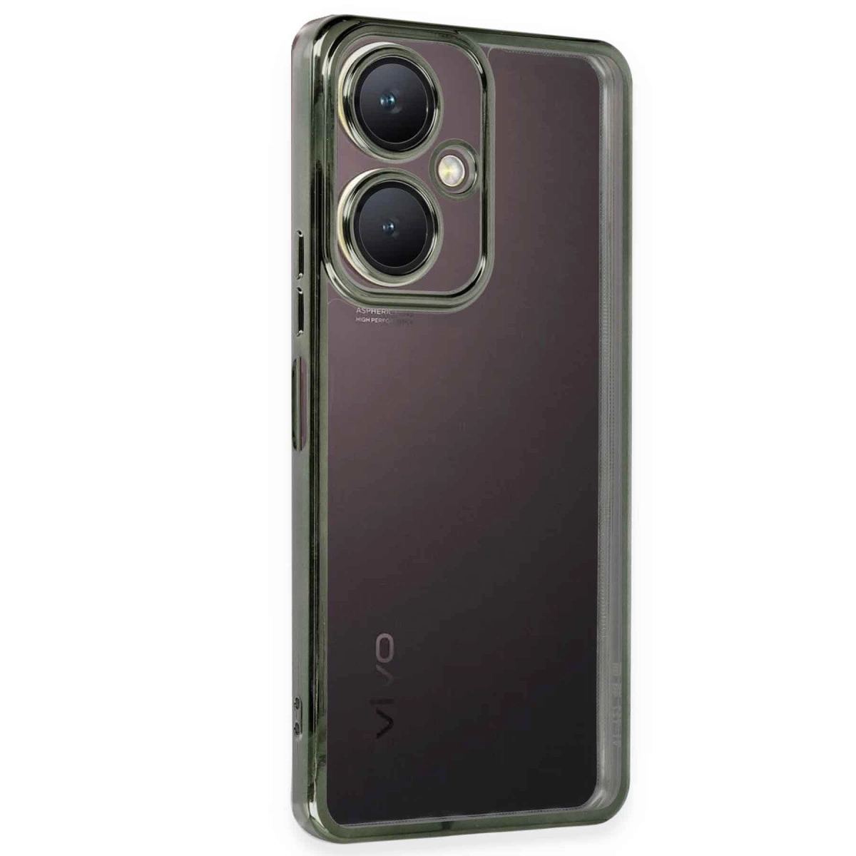 Vivo Y27 Kılıf Razer Lensli Silikon - Yeşil
