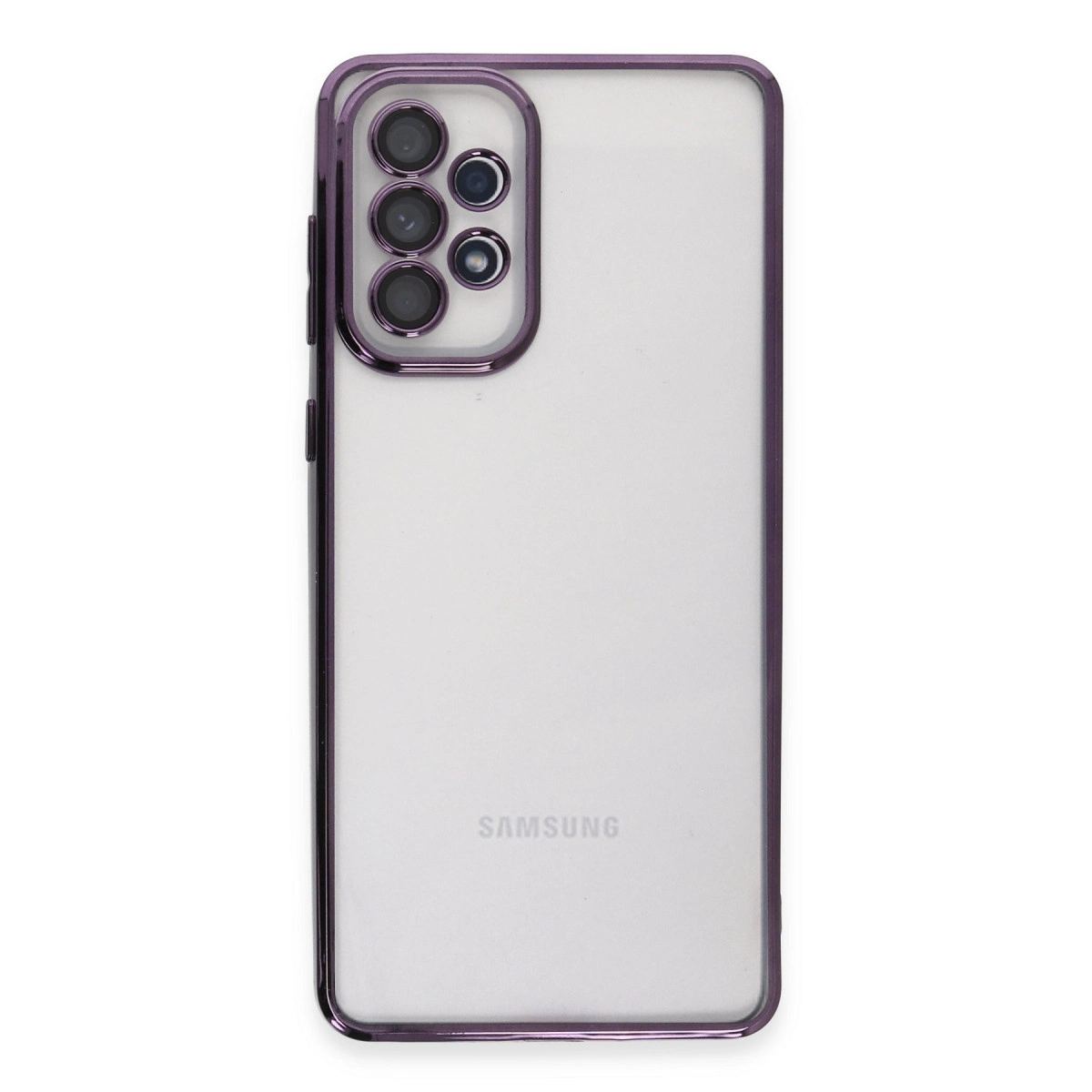 Samsung Galaxy A73 5g Kılıf Razer Lensli Silikon - Mor