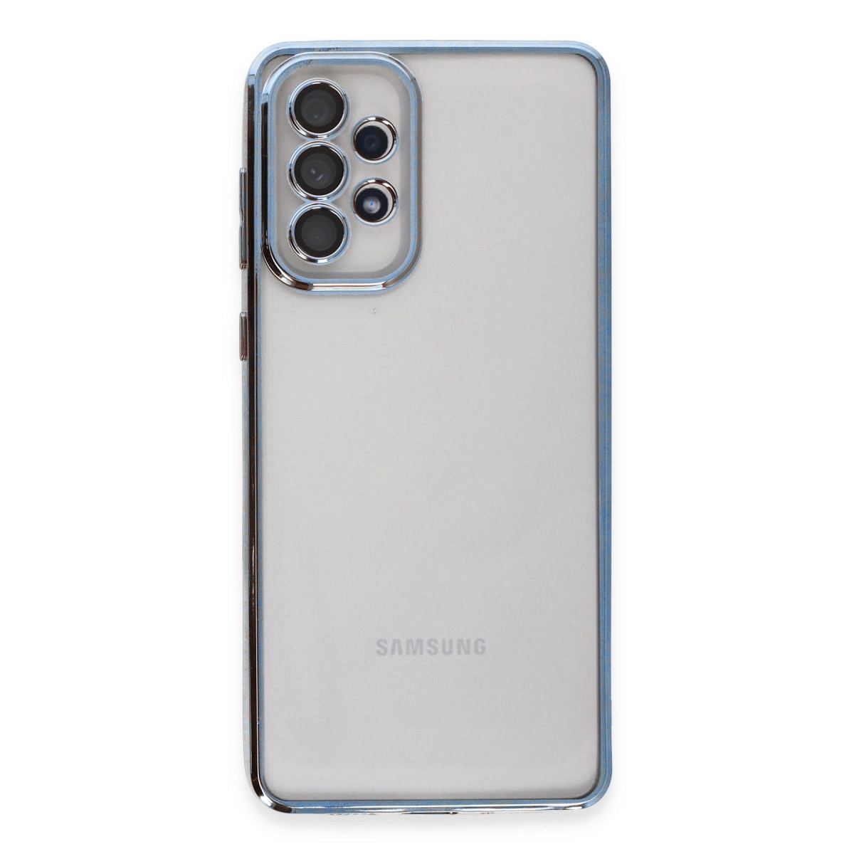 Samsung Galaxy A73 5g Kılıf Razer Lensli Silikon - Açık Mavi