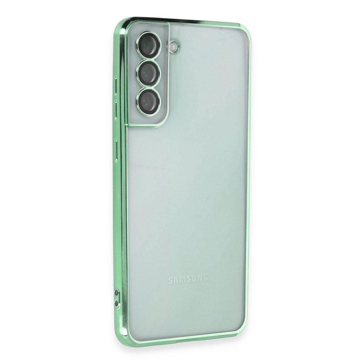 Samsung Galaxy S21 Fe Kılıf Razer Lensli Silikon - Yeşil