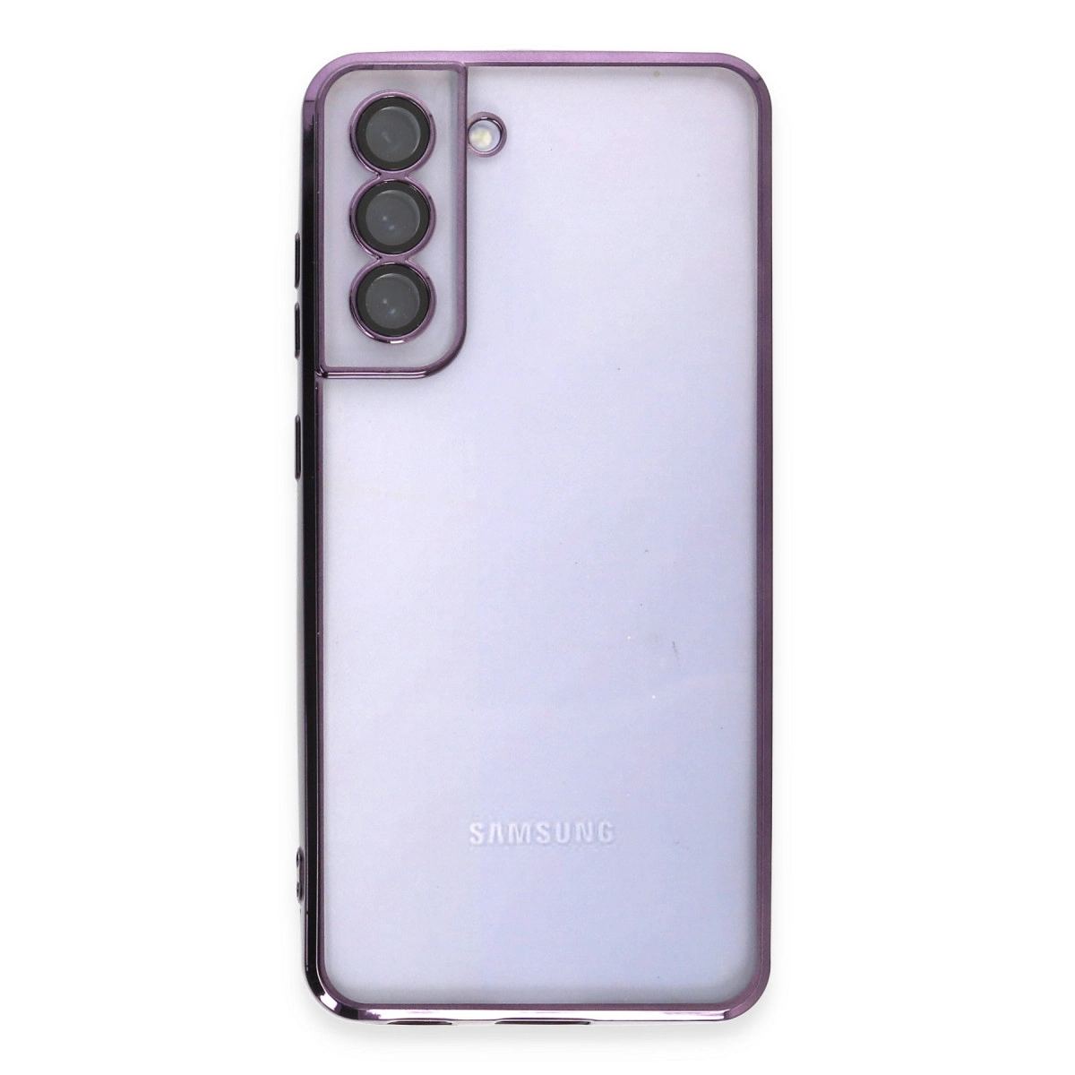 Samsung Galaxy S21 Fe Kılıf Razer Lensli Silikon - Mor
