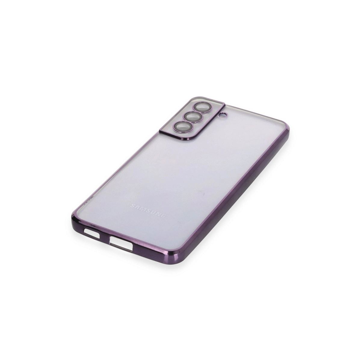 Samsung Galaxy S21 Fe Kılıf Razer Lensli Silikon - Mor