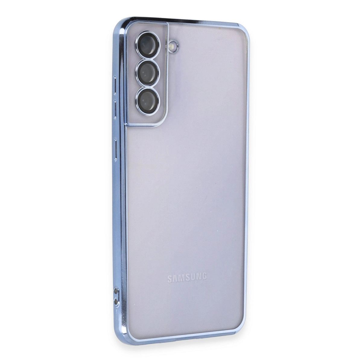 Samsung Galaxy S21 Fe Kılıf Razer Lensli Silikon - Açık Mavi