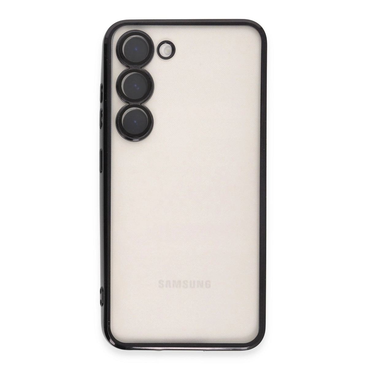 Samsung Galaxy S23 Kılıf Razer Lensli Silikon - Siyah
