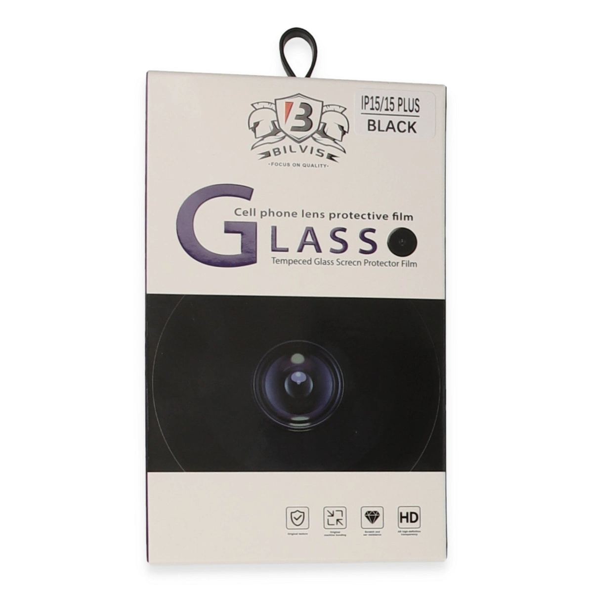 Apple İphone 15 Bilvis Titan Kamera Lens - Siyah