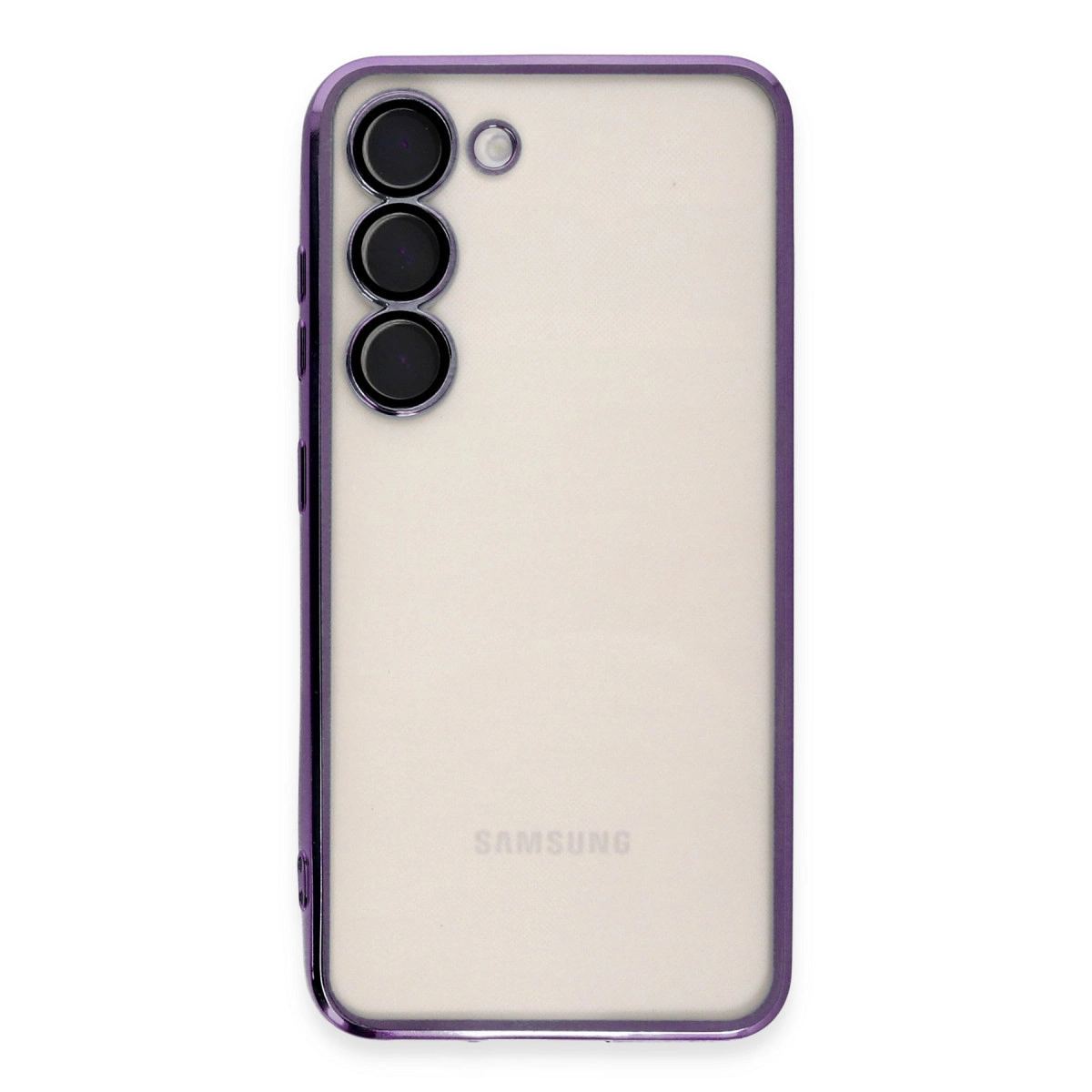Samsung Galaxy S23 Plus Kılıf Razer Lensli Silikon - Mor