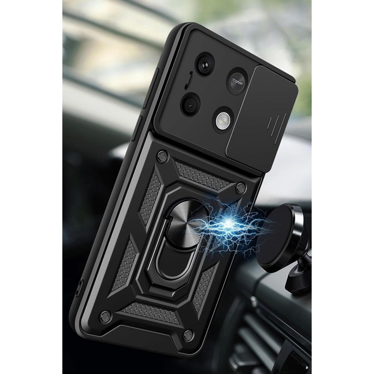Xiaomi Redmi Note 13 4g Kılıf Pars Lens Yüzüklü Silikon - Yeşil