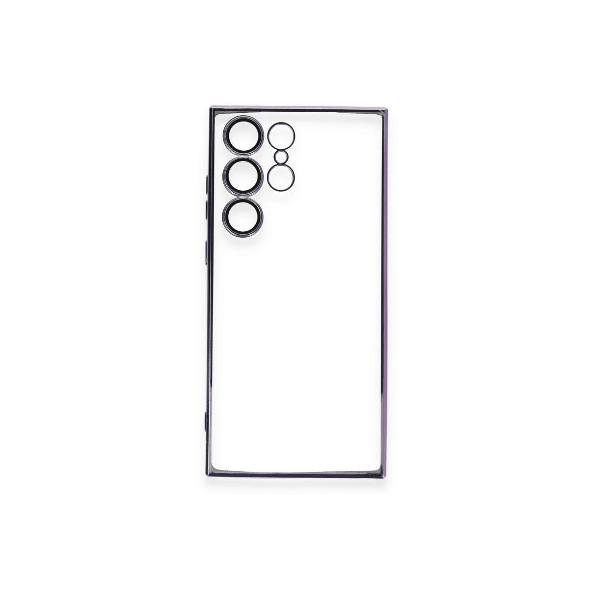 Samsung Galaxy S23 Ultra Kılıf Razer Lensli Silikon - Mor