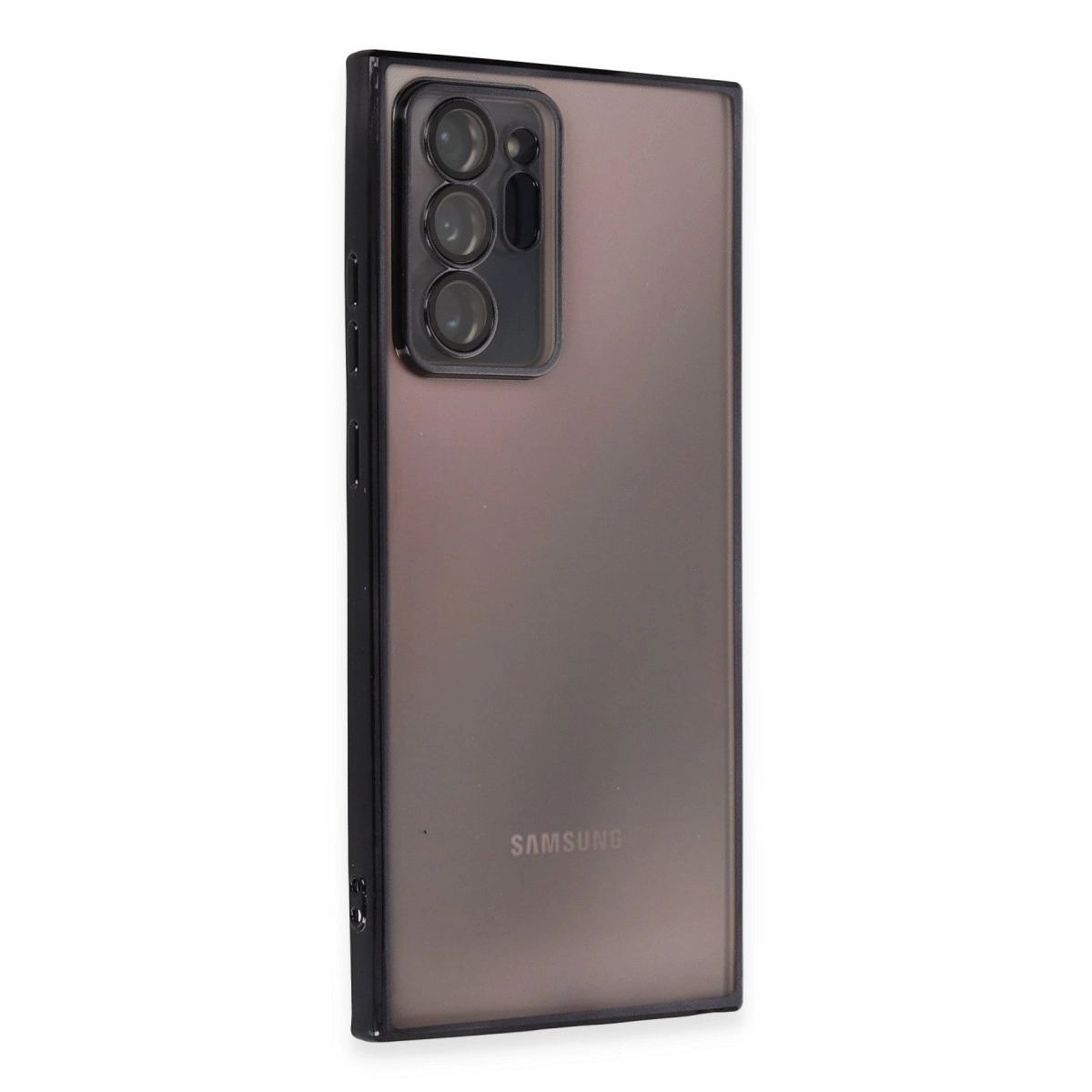 Samsung Galaxy Note 20 Ultra Kılıf Razer Lensli Silikon - Siyah
