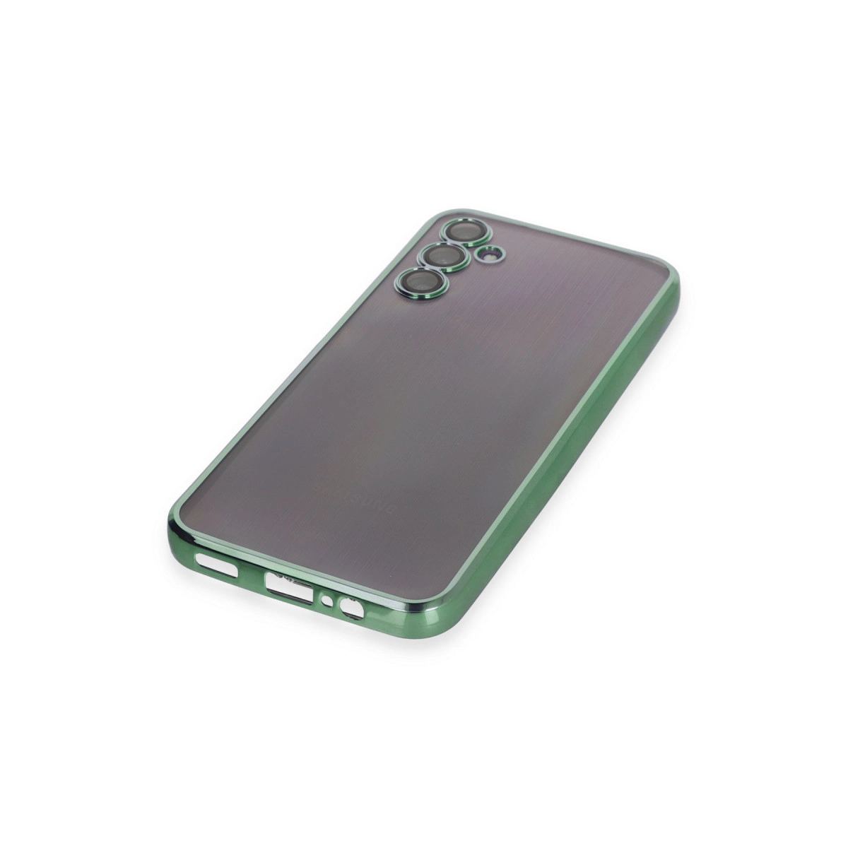 Samsung Galaxy A14 4g Kılıf Razer Lensli Silikon - Yeşil