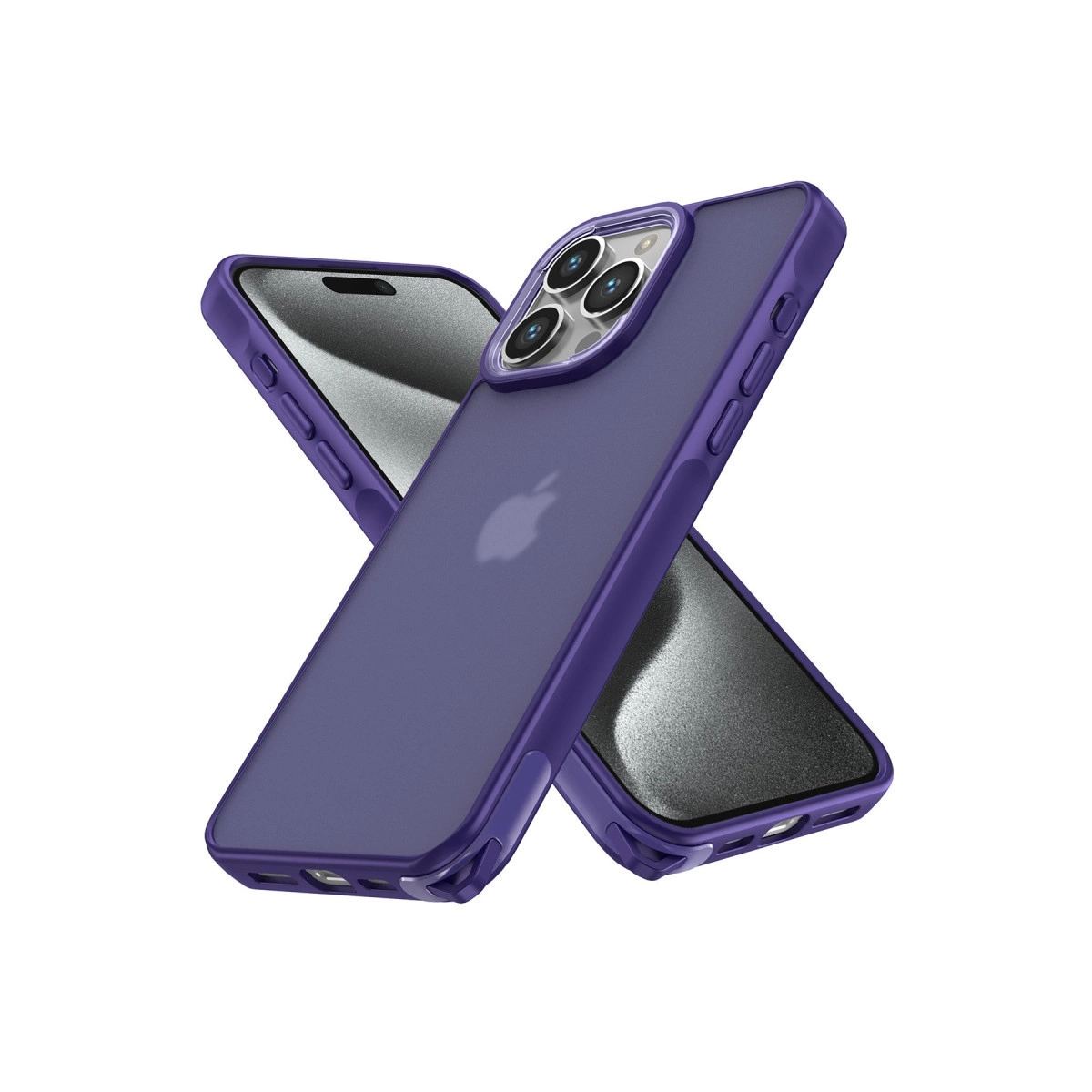 Apple İphone 15 Pro Kılıf Elegant Kapak - Derin Mor