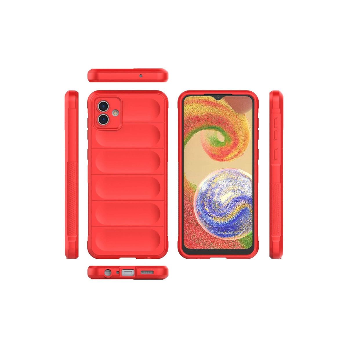 Samsung Galaxy A04 Kılıf Optimum Silikon - Kırmızı