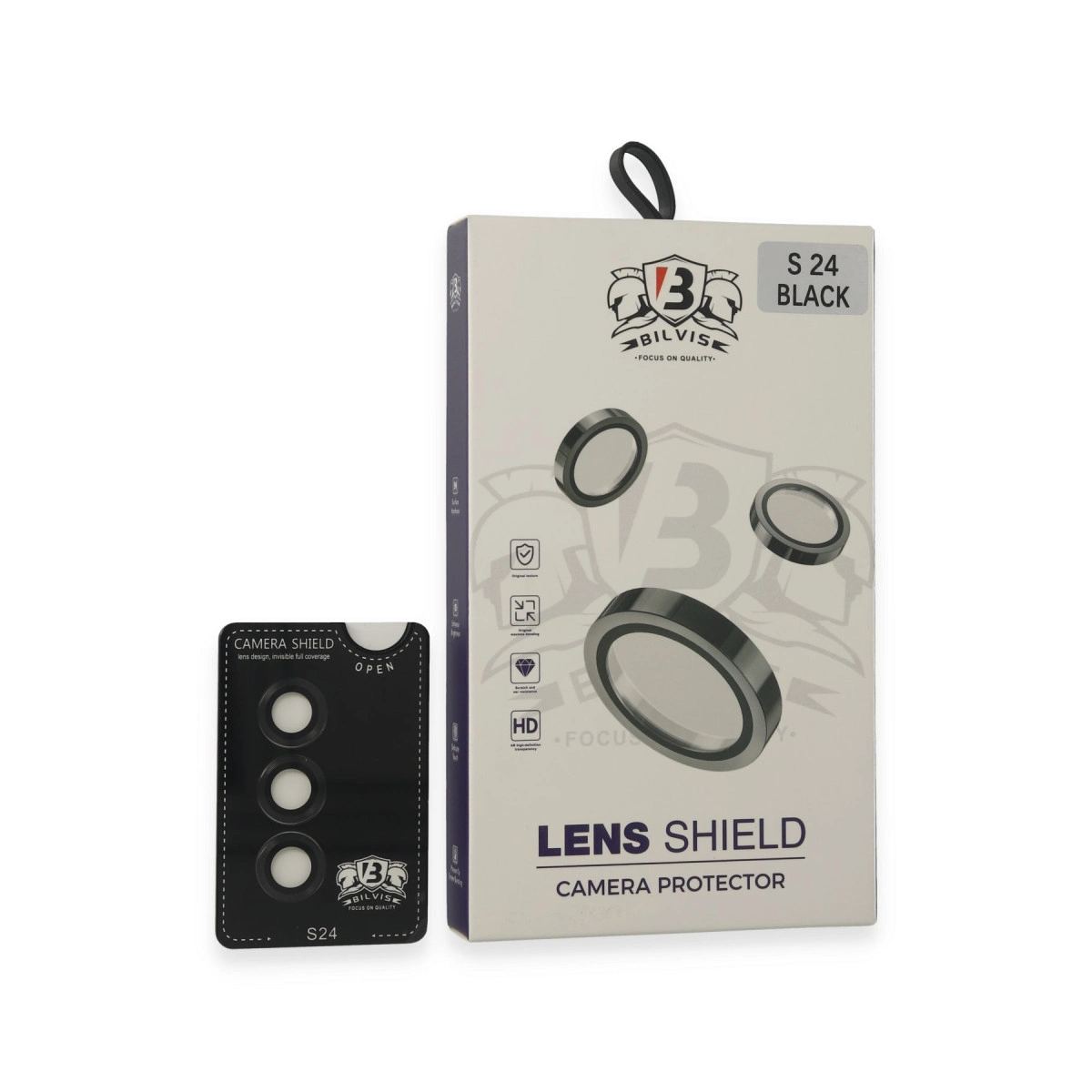 Samsung Galaxy S24 Bilvis Titan Kamera Lens - Siyah