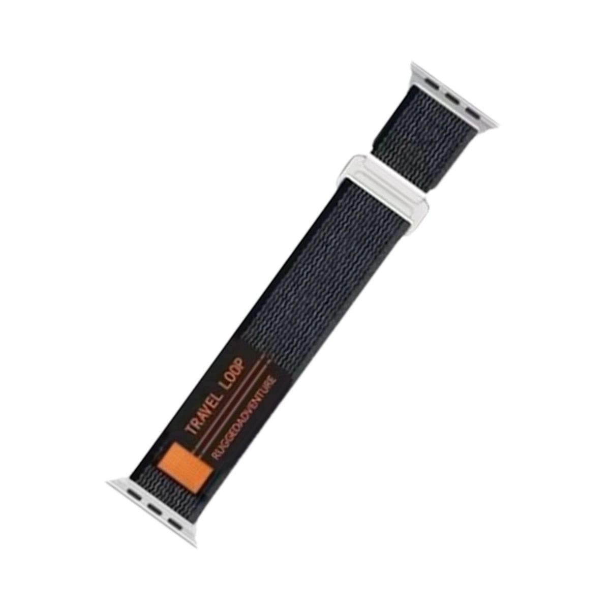 Apple Watch 42mm Alice Kumaş Kordon (saat Değildir) - Siyah-gri