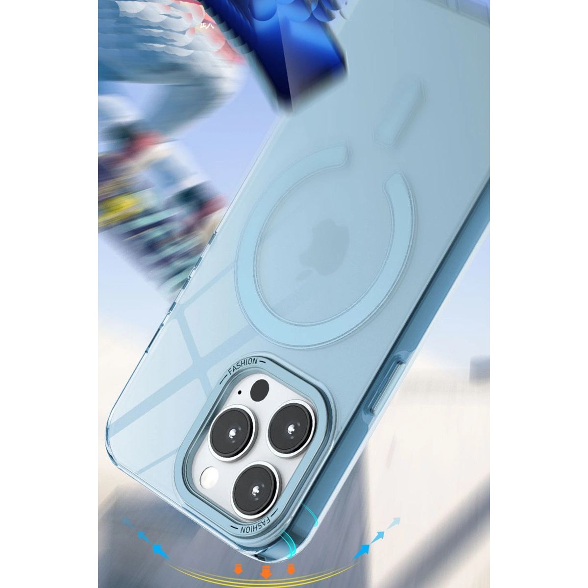 Apple İphone 14 Pro Kılıf Troy Magsafe Kapak - Sarı