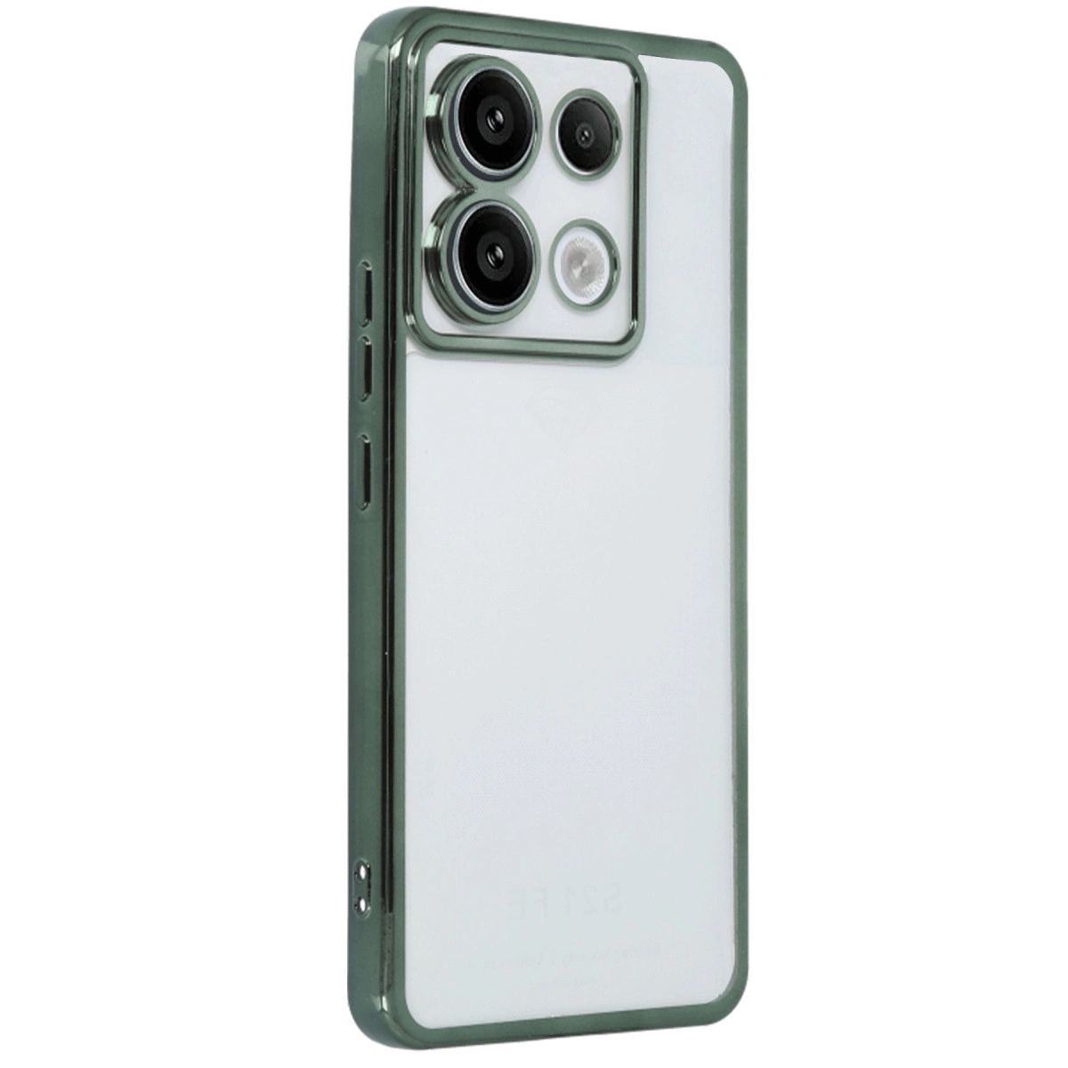 Xiaomi Poco X6 Kılıf Razer Lensli Silikon - Yeşil