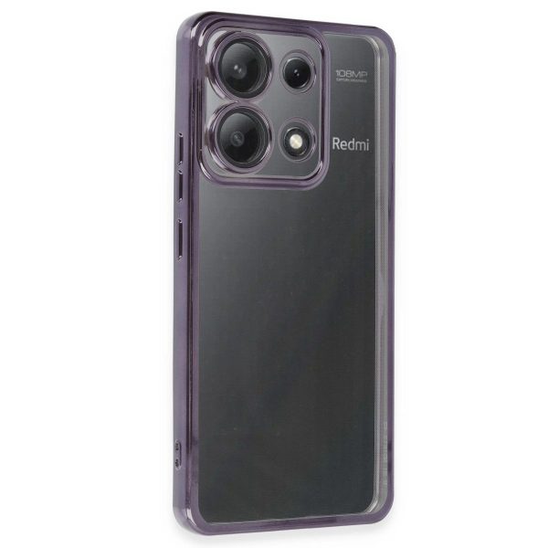 Xiaomi Poco X6 Kılıf Razer Lensli Silikon - Mor