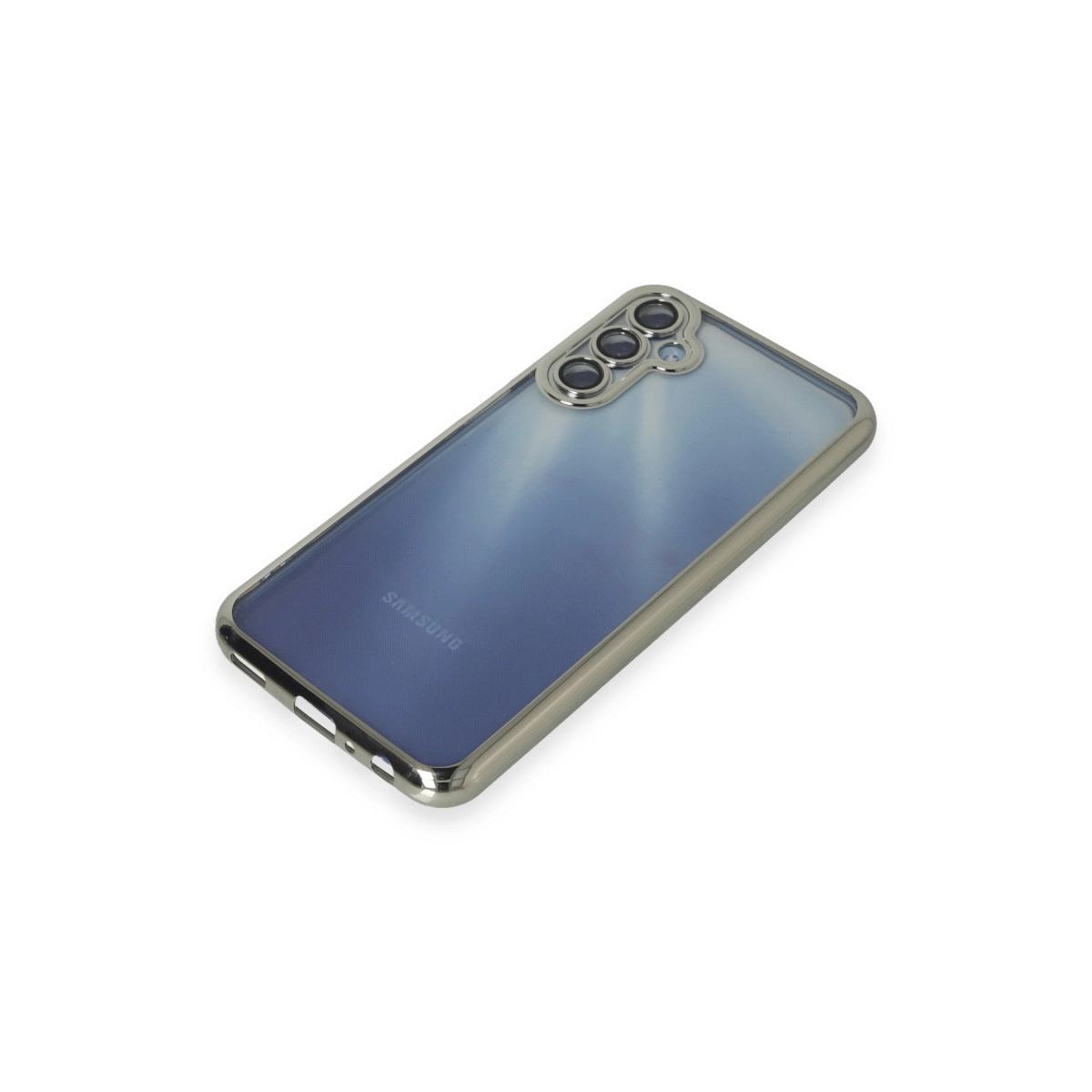 Samsung Galaxy A15 4g Kılıf Razer Lensli Silikon - Gümüş