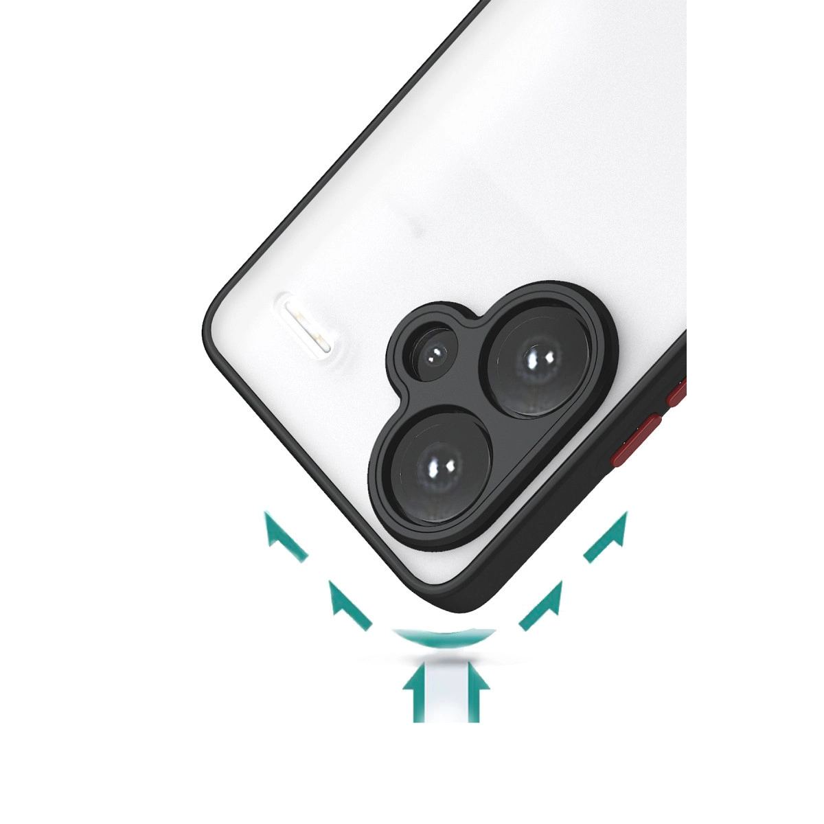 Xiaomi Redmi Note 13 Pro Plus Kılıf Montreal Silikon Kapak - Siyah