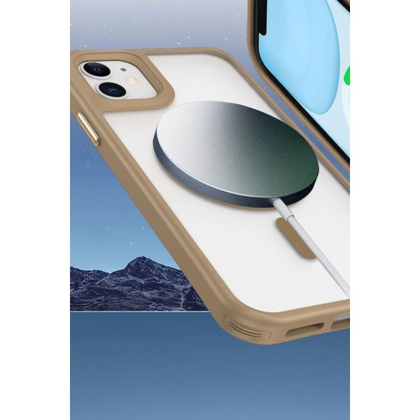 Apple İphone 11 Kılıf Enka Magsafe Silikon Kılıf - Desert