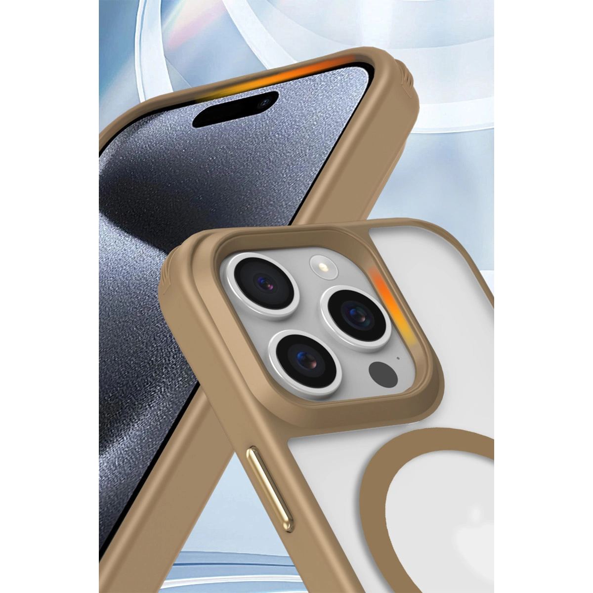 Apple İphone 15 Pro Max Kılıf Enka Magsafe Silikon Kılıf - Lacivert