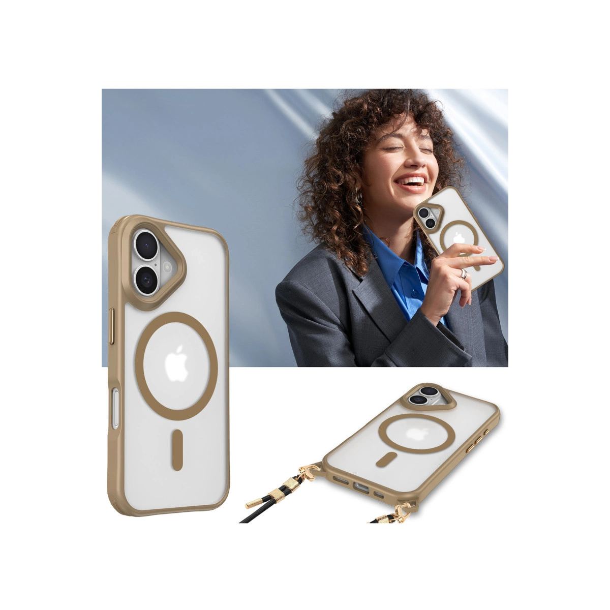 Apple İphone 16 Plus Kılıf Enka Magsafe Silikon Kılıf - Siyah
