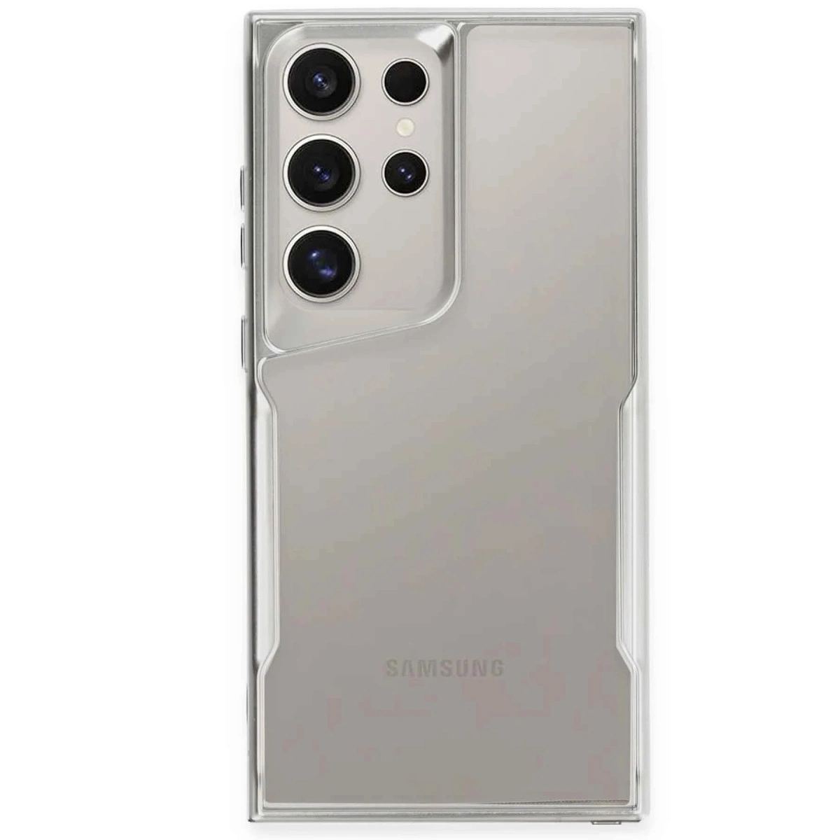 Samsung Galaxy S25 Ultra Kılıf Boyi Silikon Kapak - Gümüş
