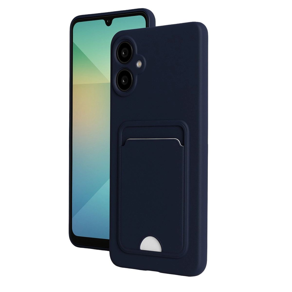 Samsung Galaxy A06 Kılıf Kelvin Kartvizitli Silikon - Lacivert