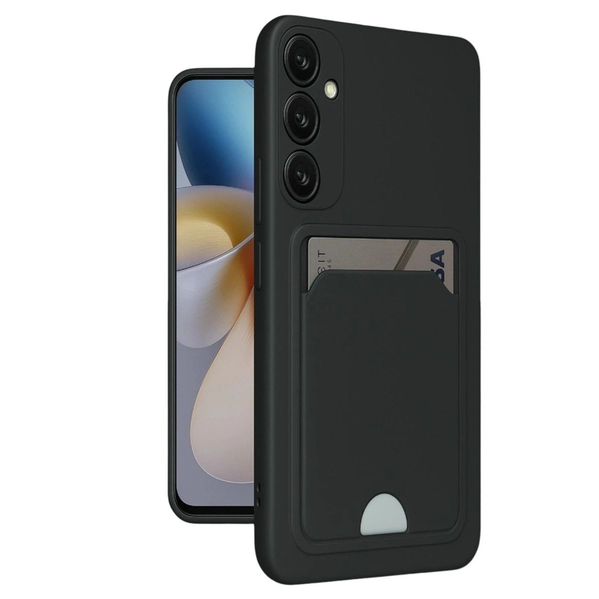 Samsung Galaxy A16 5g Kılıf Kelvin Kartvizitli Silikon - Siyah