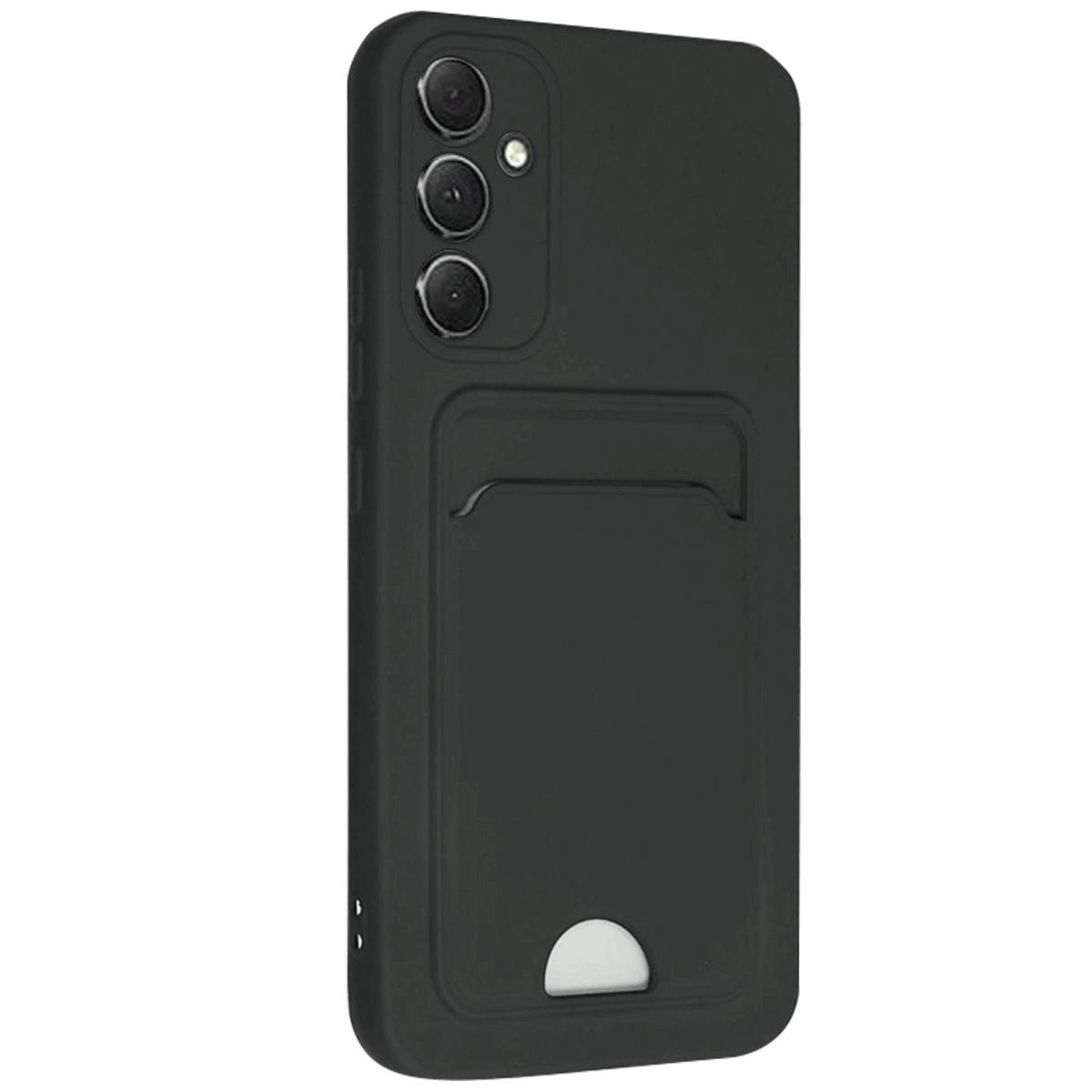 Samsung Galaxy A16 5g Kılıf Kelvin Kartvizitli Silikon - Siyah