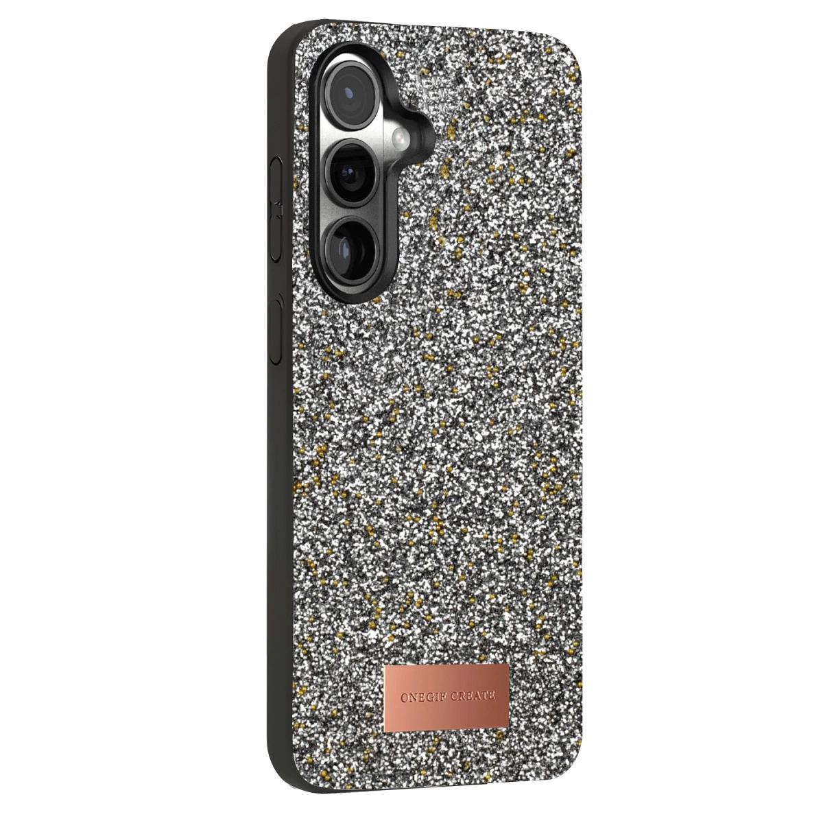 Onegif Samsung Galaxy S25 Plus Bright Simli Kapak - Gold