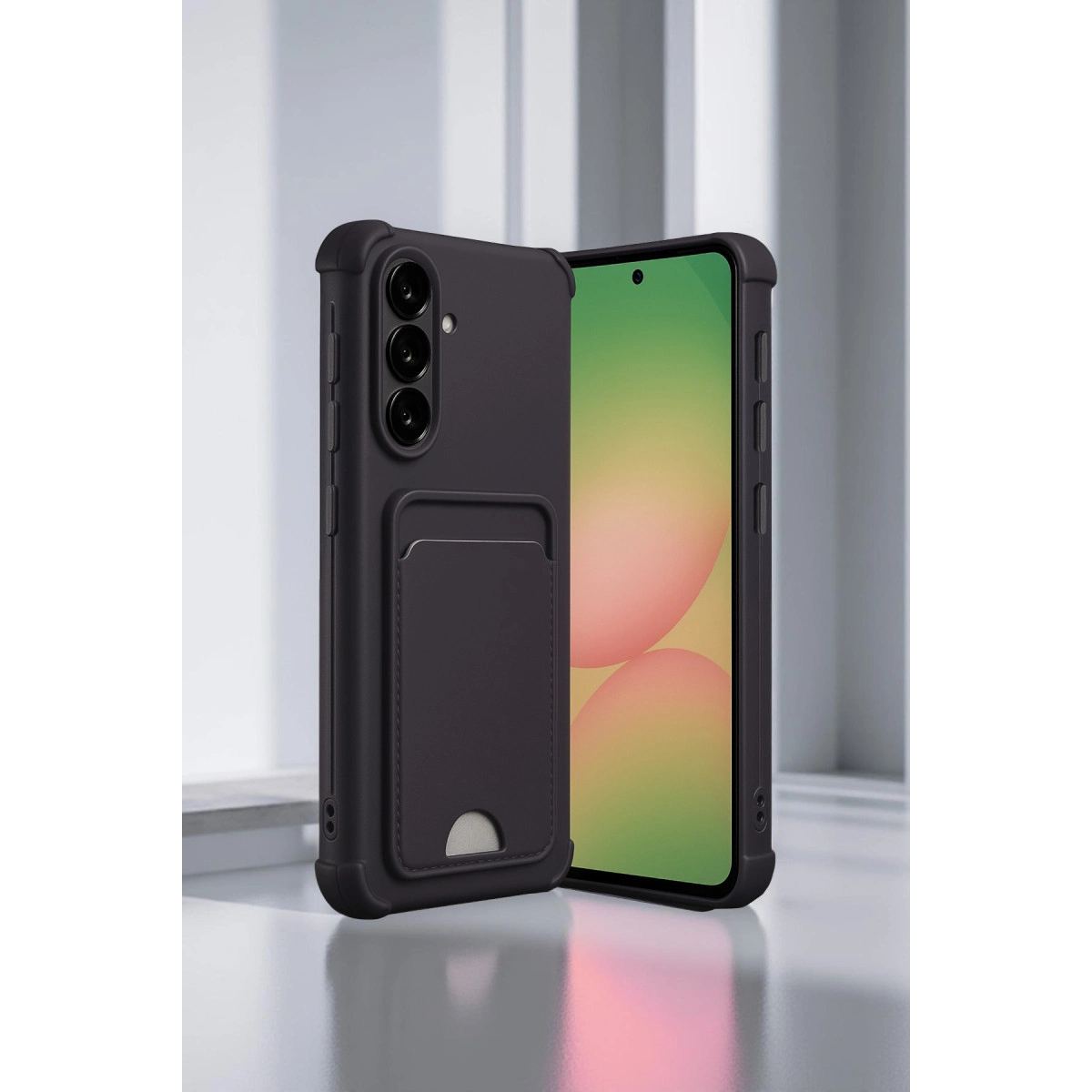 Samsung Galaxy A36 Kılıf Kelvin Kartvizitli Silikon - Lacivert