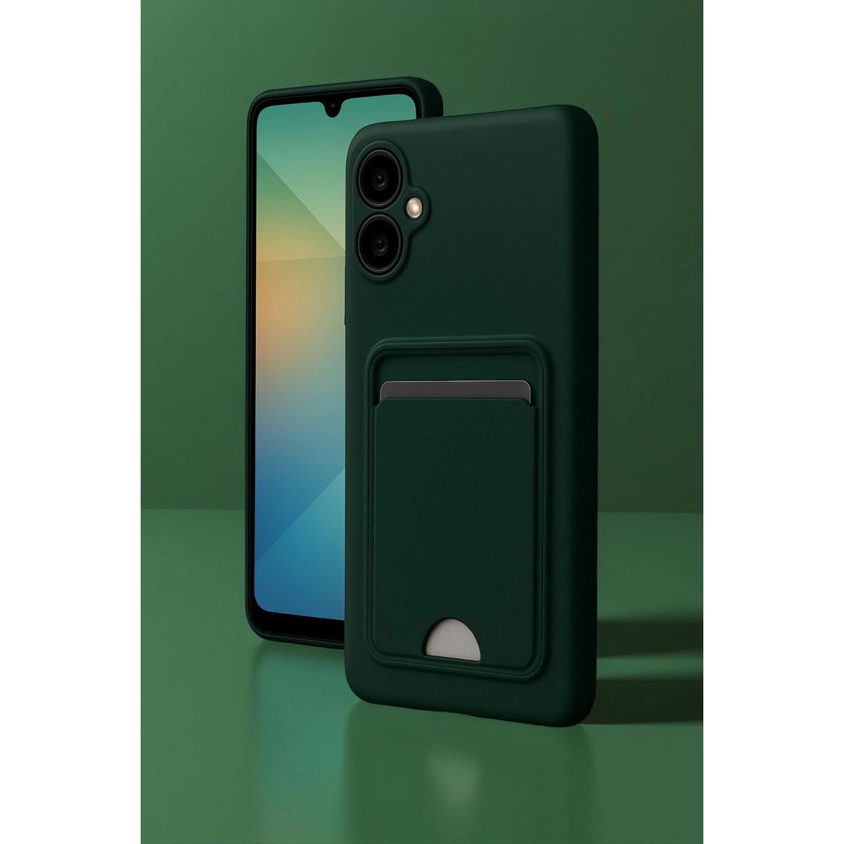 Samsung Galaxy A06 Kılıf Kelvin Kartvizitli Silikon - Mavi