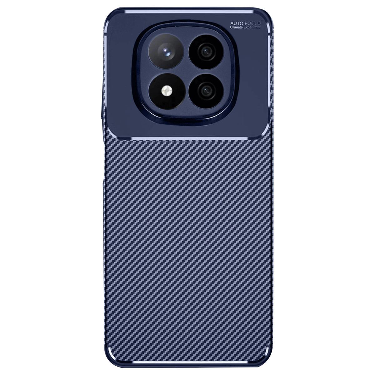 Xiaomi Redmi Note 14 Pro Plus Kılıf Auto Focus Karbon Kapak - Lacivert