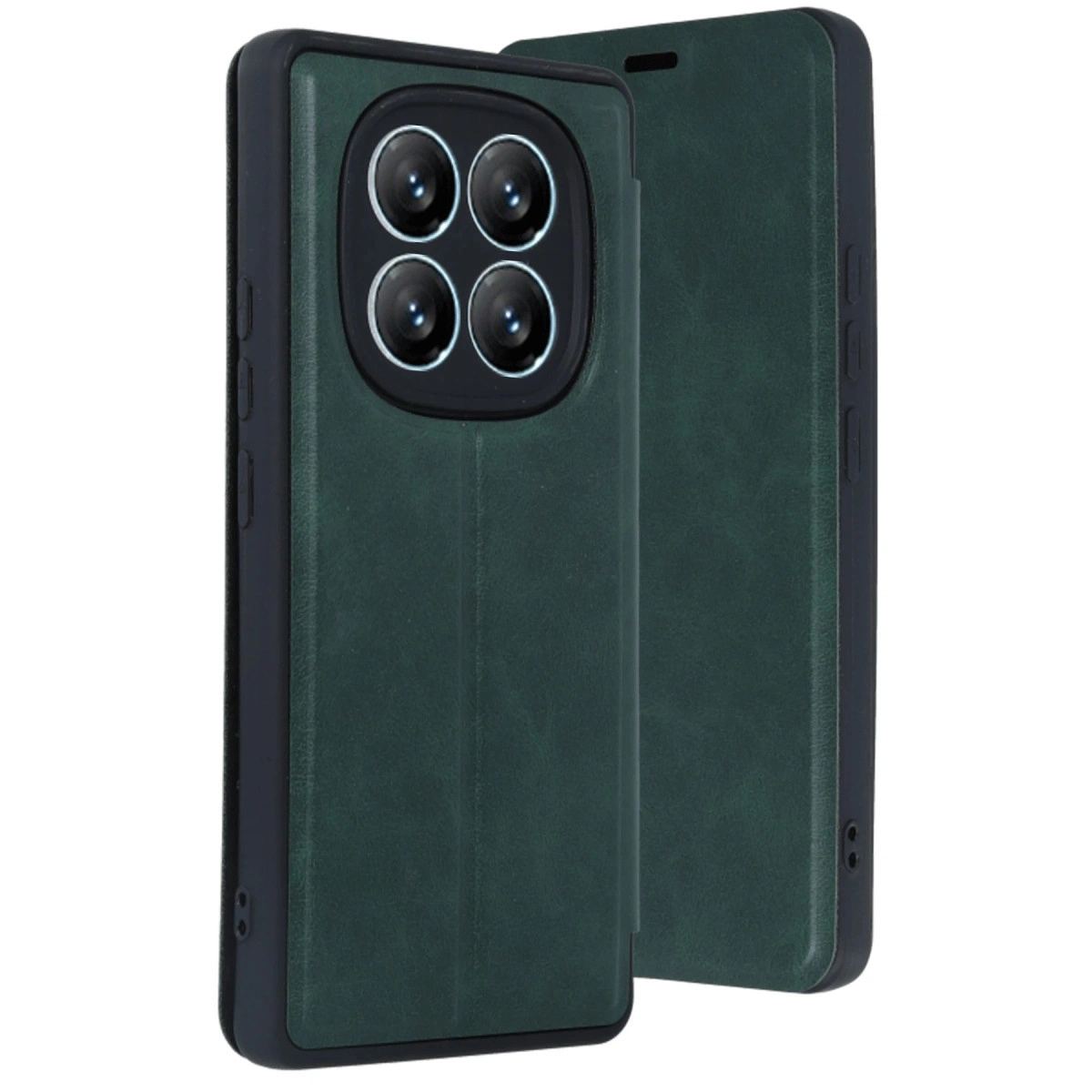 Xiaomi Redmi Note 14 Pro 5g Kılıf Flip Cover - Koyu Yeşil