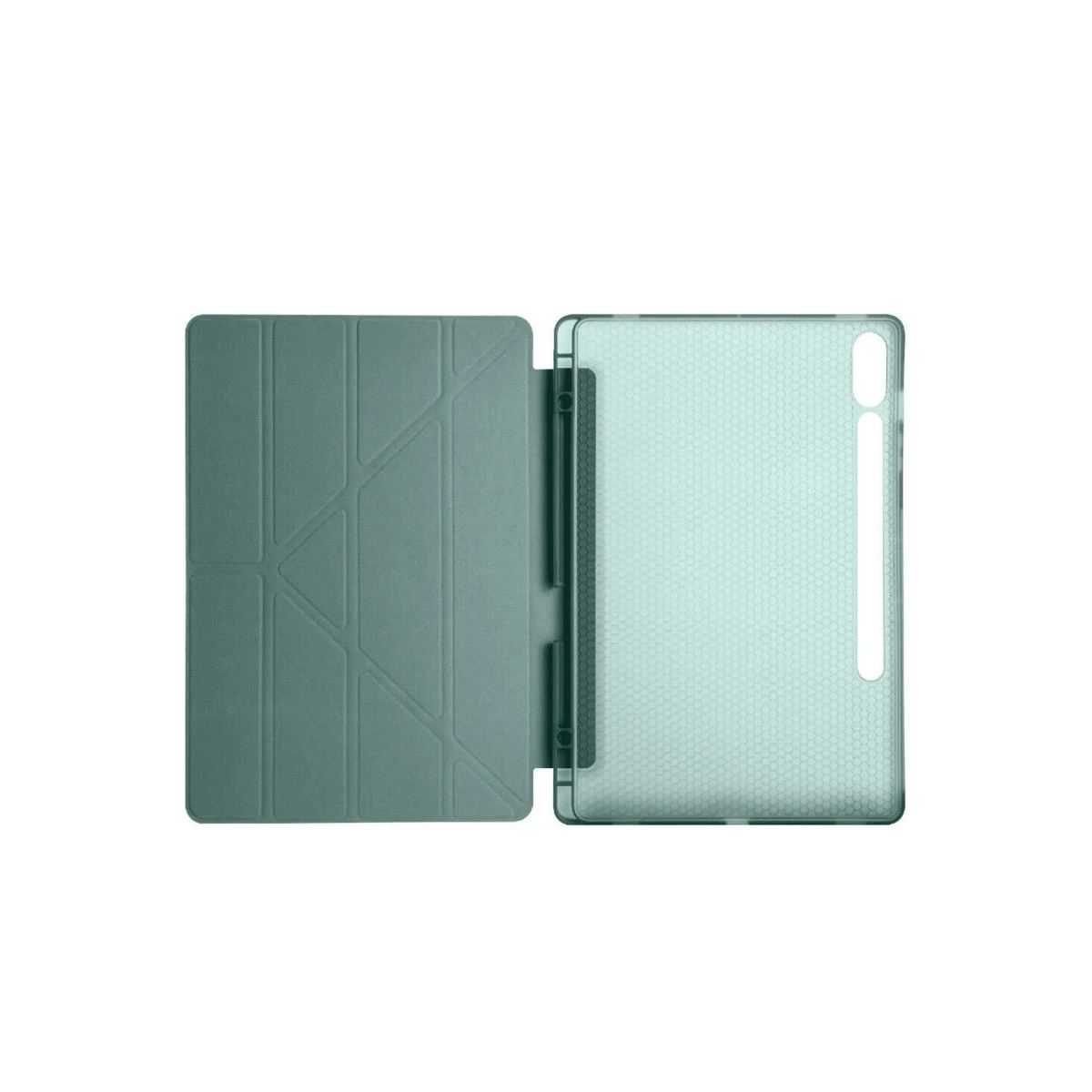 Samsung Galaxy X510 Tab S9 Fe 11 Kılıf Kalemlikli Mars Tablet Kılıfı - Koyu Yeşil