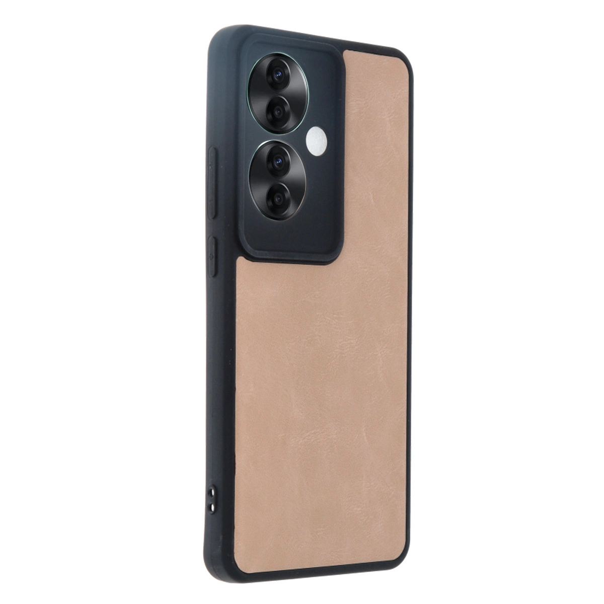 Oppo Reno 11f Kılıf Aras Deri Kapak - Pudra