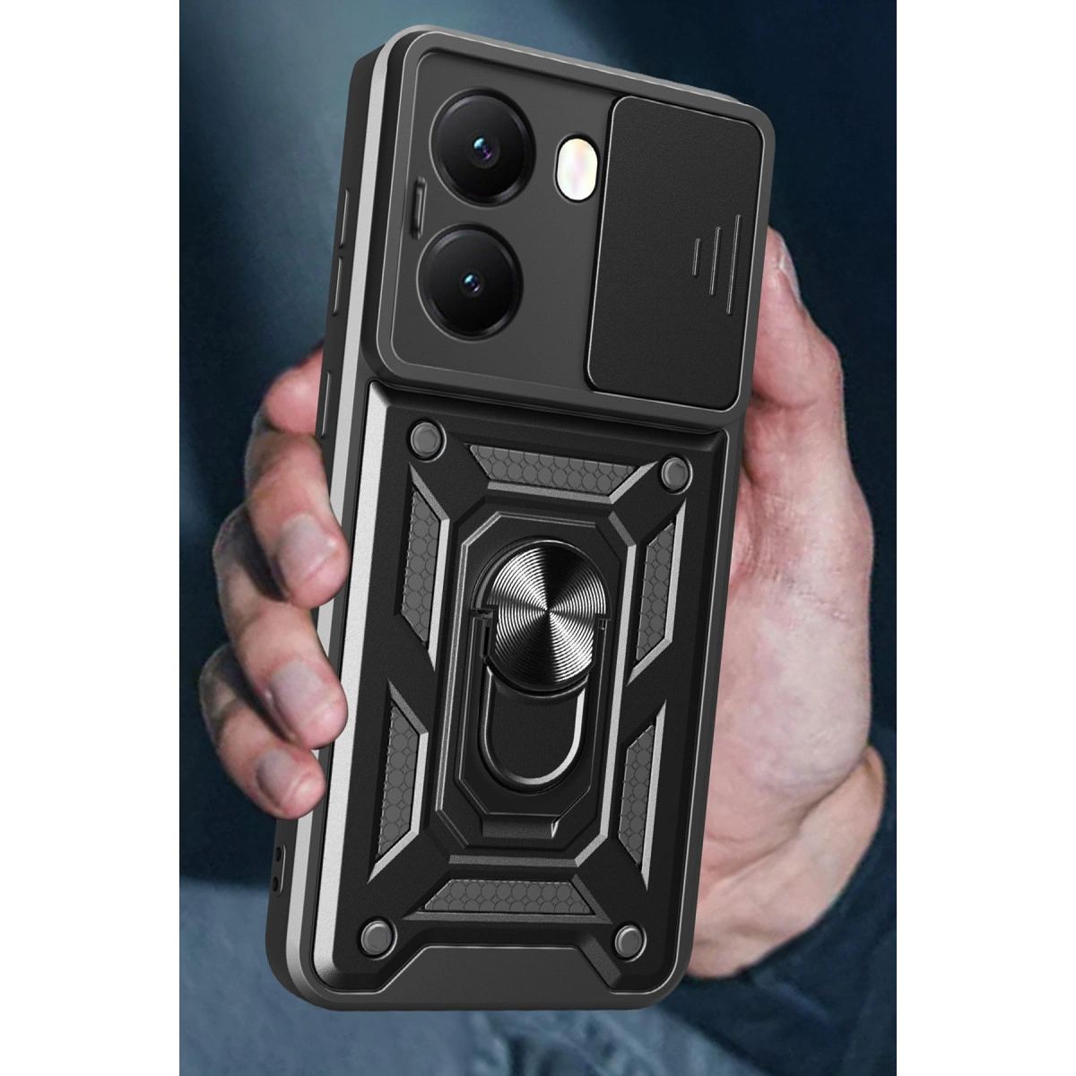 Xiaomi Poco X7 Pro Kılıf Pars Lens Yüzüklü Silikon - Yeşil