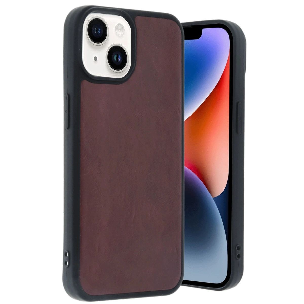 Apple İphone 15 Kılıf Aras Deri Kapak - Bordo