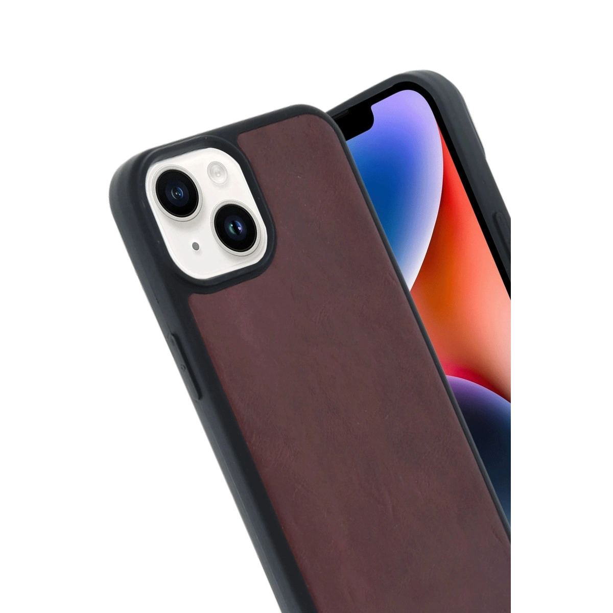 Apple İphone 15 Kılıf Aras Deri Kapak - Bordo