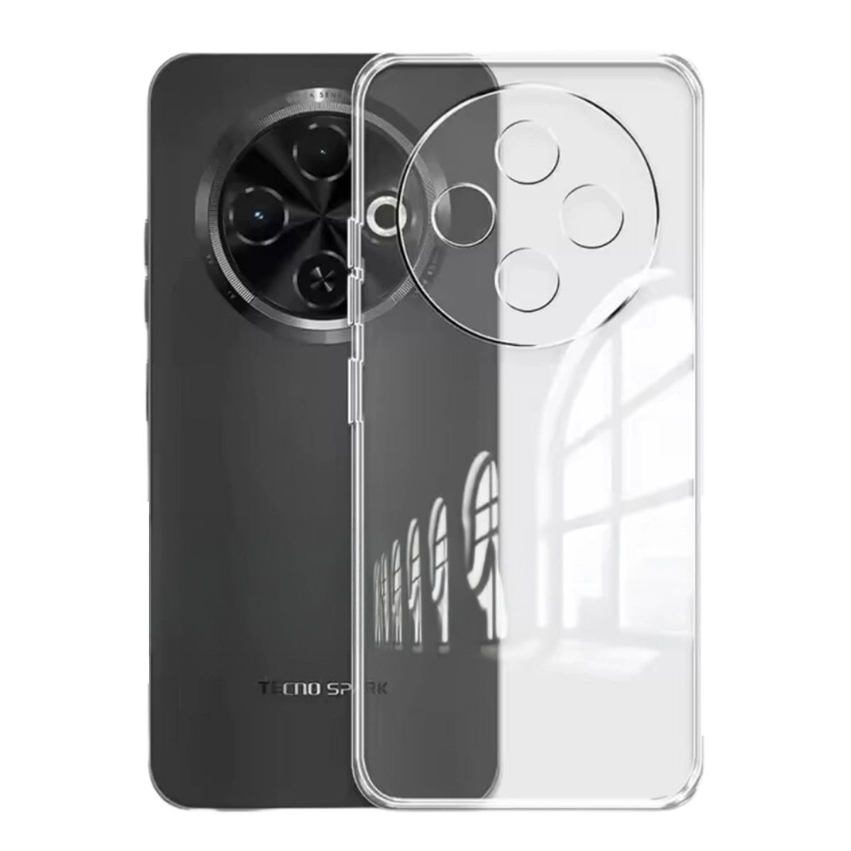 Tecno Spark 30c Kılıf Lüx Şeffaf Silikon